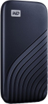 Wd My Passport Ssd 2tb Mobile Ssd Storage (nvme tehnoloogia, Usb-c ja Usb 3.2 Gen-2 &uuml;hilduv, lugemiskiirus 1050mb/s, kirjutamiskiirus 1000mb/s) Midnight Blue, Solid State Drive
