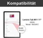 Lenovo Tab M11 klaviatuurikohver klaviatuuriga Lenovo Tab M11 2024 11-tollisele tahvelarvutile, puuteplaadi Bluetooth taustavalgustusega klaviatuur, magnetiline eemaldatav itaalia Qwerty klaviatuur Lenovole