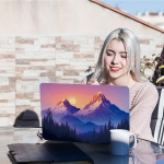 Pligreat sunshine on the mountain art s&uuml;learvuti kleebis universaalne s&uuml;learvuti dekoratiivne diy akvarell kaitsekate 12 tolli, 13 tolli, 13,3 tolli, 14 tolli, 15 tolli s&uuml;learvutile netbook pc