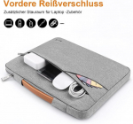 Tecool 39,6 cm s&uuml;learvuti &uuml;mbris, k&auml;epidemega kott 15-tollisele/38,1 cm Lenovo Hp Dell Acer Samsung Asus Chromebook s&uuml;learvutile, 16-tollisele/40,6 cm Macbook Pro-le, Matebook D16-le, veekindel &uuml;mbris, hall