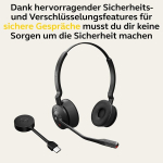 Jabra Engage 55 juhtmevabad stereo peakomplekt link 400 usb-c dect adapteriga &ndash; m&uuml;rasummutav mikrofon, laiulatuslik ulatus, kuulmiskaitse &ndash; sertifitseeritud ms teams &ndash; must