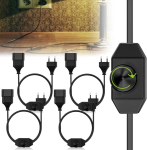 Mitening led dimmer l&uuml;litiga, 4 tk, 2 m lambikaabel, dimmer led-lampidele dimmerl&uuml;litiga, euro pistikupesa pikendusjuhe, p&ouml;&ouml;rddimmer led-pirnidele (must)