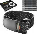 Elastsed kaablisidemed konksu ja aasaga, 48 cm (8 tk) silikoonist libisemiskindlad rca ribad pikendusjuhtmetele, kaablitele, kaablipundaritele ja voolikute organiseerimiseks ja hoiustamiseks