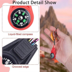 Matkakoti kompass, laste kompass, v&auml;ike, mitmev&auml;rviline mini elluj&auml;&auml;miskompass, mini kompass, mini kompass, mini kompassi ripatskompass, taskukompass kingitused lastele, kompass v&auml;ljas, 12