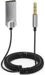 Comblu bluetooth aux adapter auto jaoks, auto aux bluetooth 5.0 juhtmevaba vastuv&otilde;tja punutud usb kuni 3.5 mm pesa adapter sisseehitatud mikrofoniga bluetooth autokomplektid k&auml;ed-vabad auto audio jaoks