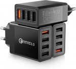 Kayshow Usb laadija (3 tk), 4 pordiga Usb pistik 33 W laadimispistik, mobiiltelefoni toiteplokk kiirlaadija adapter samsung galaxy A15 A14 A25 S21/s20/s10/s9/s8, iphone, huawei jaoks