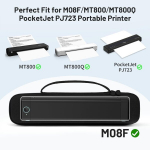 Itari hoiukott bluetooth termoprinterile a4, &uuml;hildub Phomemo M08f Mt800 Pj723-ga, premium k&otilde;va eva kaasaskantav kott, kompaktne ja kerge, veekindel ja p&otilde;rutuskindel, must, modernne