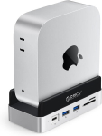Orico Vsp10 Minidock ja alus Mac Mini M4/m4 Pro jaoks, eemaldamatu sisemise 1tb Ssd-ga, kuni 1000mb/s, 9 porti Usb-a/c 3.2, Hdmi 2.0, Rj45, Pd 100w, Sd/tf, 2 Usb 3.0