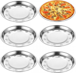 Jinghanger &Uuml;mmargused pitsaalused, 26 cm, roostevabast terasest pitsavormid, pitsa k&uuml;psetusplaat, lihtne puhastada, h&otilde;bedane, 10 tk