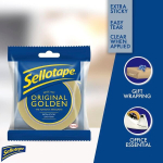 Sellotape Original Gold mitmeotstarbeline majapidamistarvete teip l&auml;bipaistev pakketeip &uuml;mbrike v&otilde;i kaartide kleepimiseks lihtsasti kasutatav pakketeip 24 mm x 50 m