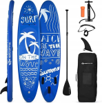 Goplus Sup laud komplekt koos pumba ja reguleeritava aeruga, 335x75x16 cm