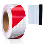Oupados 25 m x 5 cm isekleepuv hoiatuslint hoiatussilt peegeldav punane peegeldav lint isekleepuv &ouml;iste peegeldavate hoiatussiltide jaoks autodele ja hoiatusteibid alade piiritlemiseks