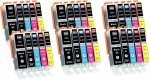 30 tindikassetti kiibi ja tasemeindikaatoriga, &uuml;hilduvad Canon Pgi-550 / Cli-551 mudelitele Canon Pixma Ip-7250 Ix-6850 Mg-5450 Mg-5550 Mg-5650 Mg-5655 Mg-6450 Mg-6650 Mx-725 Mx-920 Mx-925