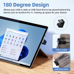Duhesin 6 tk 180 kraadi ja 90 kraadi Usb 3.1 adapter, vasak- ja parempoolse nurga all Usb A isane-emane pikendus Pc, s&uuml;learvuti, Usb A autolaadija, Surface Pro 7+, Raspberry Pi ja muude jaoks