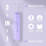 Mambasnake 2-in-1 klahvikatte l&uuml;liti eemaldaja kuumvahetusega mehaanilisele klaviatuurile, roostevabast terasest Mx klahvikatte eemaldaja, klaviatuuri eemaldaja isetehtud m&auml;nguklaviatuurile, lilla
