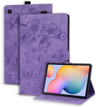Succtopy &uuml;mbris galaxy tab s6 lite 10.4 tolli (2022/2020) folio klapp pu nahast kaitse&uuml;mbris pliiatsi hoidikuga, statiivi rahakoti&uuml;mbris samsung tab s6 lite sm-p613/p619/p610/p615 jaoks, lilla