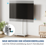 Fitueyes tv-alus ratastel 32&ndash;75-tollistele plasma- / lcd- / led-teleritele, p&otilde;randastatiiv ratastega, reguleeritava k&otilde;rgusega, p&ouml;&ouml;ratav &plusmn;30&deg;, kallutatav 10&deg; kuni 40 kg, vesa 600 x 400 mm