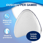 Sonit - memory foam jalgade padi - k&uuml;ljel magamise padi - jalgade tugi - hingav, eemaldatav ja pestav jalgade tugi