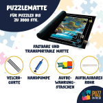 Puz On The Go&reg; | kokkupandav hiiglaslik puslematt 140 x 100 cm | sobib pusledele kuni 3000 t&uuml;kki | pehme libisemiskindel vilt | lihtne transportimine | sisaldab pumpa ja organiseerijaid | Originalcorner&reg;