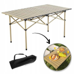 Kokkupandav turismilaud k&auml;mpingusse aeda terrassile veekindel kaasaskantav