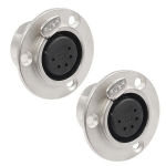 Meiriyfa 5 kontaktiga xlr emane paneelikinnitus pistik mikrofoni helipesa k&otilde;lari adapter xlr 5 kontaktiga &uuml;mmargune paneelikinnitus &scaron;assii mikrofonile - 2 pakki (5 kontaktiga emane)