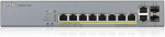 Zyxel gigabit nutikas hallatav poe+ switch 8 pordiga, 130 w eelarvega, kahe gigabit vaskpordiga ja kahe sfp pordiga nebula cloud haldusega, suure ulatusega poe switch [gs1350-12hp]