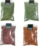 Cayway 4 miniatuurse maastikulehe komplekt, realistlikud miniatuursed lehed isetegemise raudtee muinasjutuaia, nukumaja diorama, maastikupaigutuse jaoks