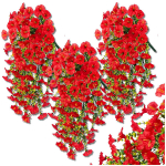 Kunstlik lill Garland, punane, 3 tk.