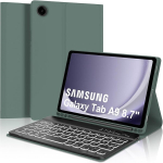 Iveoppe klaviatuur samsung galaxy tab a9 8.7 tolli jaoks, &uuml;mbris klaviatuuriga samsung tab a9 2023 jaoks, bluetooth magnetiline 7-v&auml;rviline valgustus, qwerty klaviatuuripaigutus, galaxy a9 tab 8.7 tolli, tumeroheline