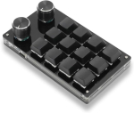 Septpenta Mini klaviatuur 12 klahviga, Macro mehaaniline &uuml;he k&auml;ega klaviatuur 2 reguleerimisnupuga, Plug and Play, multifunktsionaalne otsetee programmeeritav, sobib kontori m&auml;ngulaborisse (must)