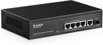 Mokerlink 5 pordiga 2.5 gigabitine poe l&uuml;liti 10g sfp-ga, 5 x 2.5g etherneti porti, 4 pordiga poe ieee802.3af/at, 65w, &uuml;hildub 10/100/1000mbps-ga, hallatav ventilaatorita seinale paigaldatav v&otilde;rgul&uuml;liti