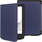 Giopuey &uuml;mbris, &uuml;hildub Pocketbook Verse/verse Pro/verse Pro Color/verse Lite'iga, klapp&uuml;mbris pehme silikoonist tagakaanega, nahasarnane tekstuur - sinine