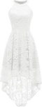 Naiste high-low pitskleit Saitdress, valge