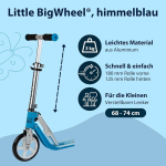 Hudora Little Bigwheel t&otilde;ukeratas - turvaline alumiiniumist t&otilde;ukeratas lastele alates 3. eluaastast - reguleeritava k&otilde;rgusega ja kokkupandav linnat&otilde;ukeratas kuni 100 kg - vastupidav suurte rehvidega t&otilde;ukeratas