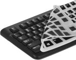 Kwmobile silikoonist klaviatuurikate logitech k120 jaoks &ndash; qwerty us klaviatuur &ndash; must
