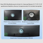 Monitori hoidja Tjyuze Bn61-14898a / Bn96-42913a seinakinnitus, &uuml;hildub Samsung Odyssey G7 27 - 49 tollise monitoriga Lc27g75t S28bg702ec Lc32g75t C49hg90d C49j890d S49a950uic C49rg90ssn