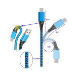 Raewstco [2 tk] Usb Type C kaabel 3a / 5a &uuml;likiire laadimiskaabel &ndash; Premium nailonist punutud alumiiniumkorpus, spetsiaalne disain pinge v&auml;hendamise toetamiseks (3m + 3m)