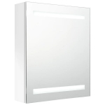LED vannitoa peegelkapp, l&auml;ikega valge, 50x14x60 cm CFE7672773