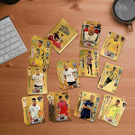 55 maailmakarikav&otilde;istluste jalgpallit&auml;htede kaardi pakk, jalgpalli kauplemiskaart, uefa meistrite liiga jalgpallipalli kaardid, maailmakarikav&otilde;istluste kauplemiskaardid lastele, teismelistele ja t&auml;iskasvanud f&auml;nnidele