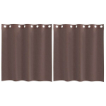 Voile kardinad r&otilde;ngastega 2 tk Pruun 140x140 cm CFE5872416