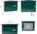 V&auml;litingimustes postkast Arregui Deco E5703, roheline