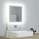 LED vannitoa peeglikapp, Sonoma tamm, 40 x 8,5 x 37 cm, akr&uuml;&uuml;l CFE757242