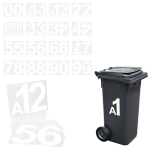 Com-four&reg; 32-osaline kleebiste komplekt ratastel pr&uuml;gikastidele &ndash; kleepuvad numbrid majanumbrite m&auml;rgistamiseks &ndash; ratastel pr&uuml;gikasti, postkasti m&auml;rgistamine &ndash; sildid v&auml;lis- ja sisetingimustes kasutamiseks (32 t&uuml;kki &ndash; ratastel pr&uuml;gikasti sildid)