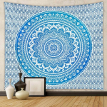 Uixxducc Mandala seinavaip, seinakaunistus, boho seinavaip, india riie, boheemlaslik seinariie, seinakunsti magamistuba (230 x 180 cm, Gt111202)