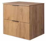 Vannitoakapp t&ouml;&ouml;tasapinnaga, seinale paigaldatav, kuldne Craft tammepuu FLOW 61 x 47 x 59 cm