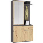 Koridori kapp Akord Entro, 95x35x183 cm, hall/pruun