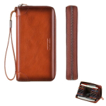 V&ouml;&ouml;kott ehtne nahk , must&nbsp;, v&auml;ike kaardihoidja , Brown Zip