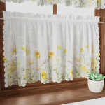 Markizeta kardin Spring, 100x40 cm, valge/kollane