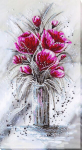 Peamine helmeste tikandi komplekt Abris Art. Red emerald (Flowers) AAB-854