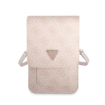 Guess PU 4G Triangle Logo Phone Bag Pink